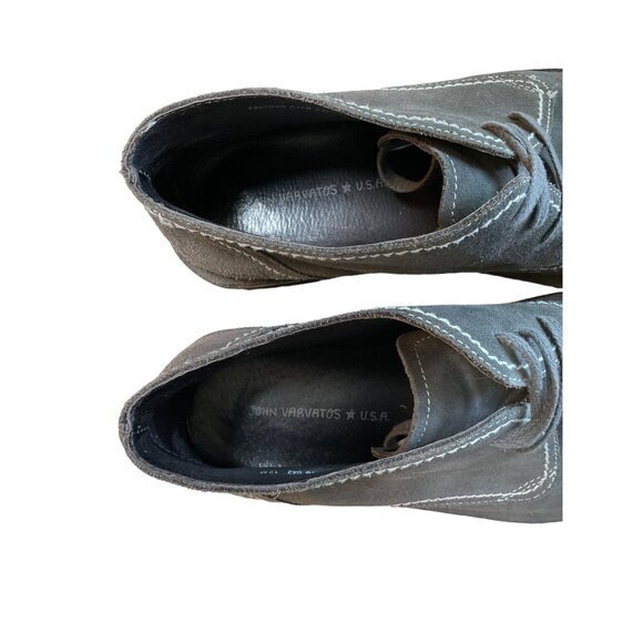 John Varvatos USA Men's Boot Size 12 Gray Suede Lace‎ Up F505N4B - Picture 6 of 8